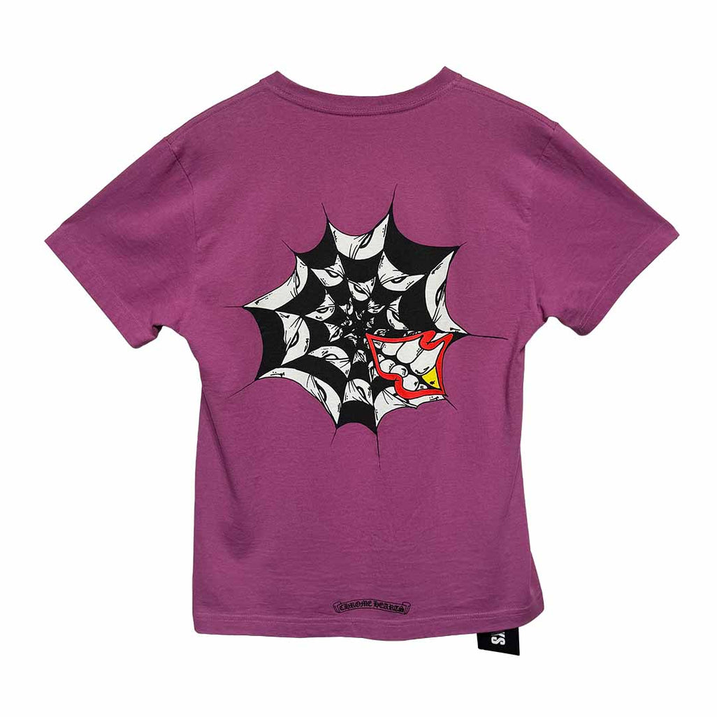 Chrome Hearts Matty Boy Spider Web T-Shirt Purple