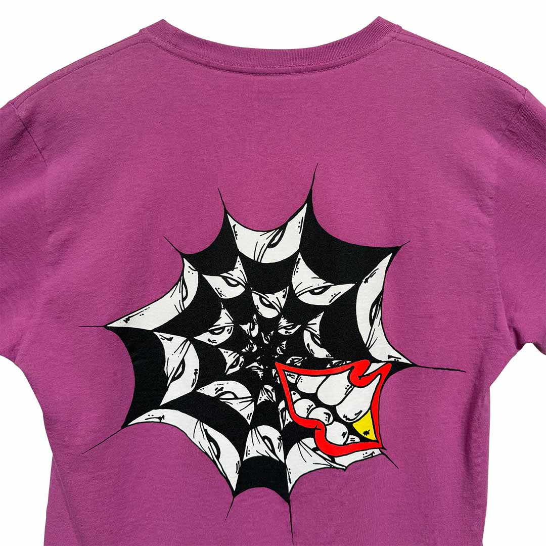 Chrome Hearts Matty Boy Spider Web T-Shirt Purple