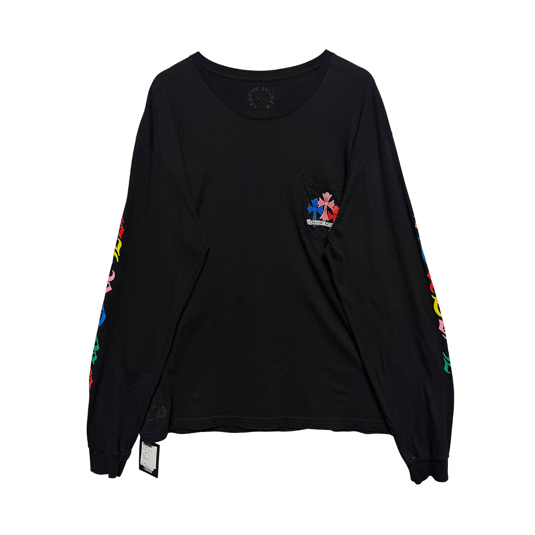 Chrome Hearts Multi Colour Cross Cemetery Long Sleeve T-shirt Black