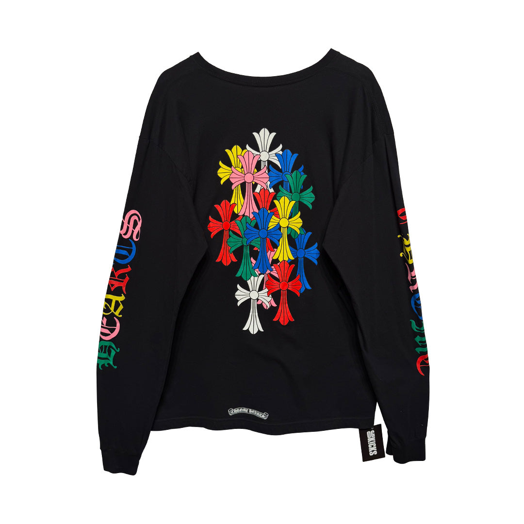 Chrome Hearts Multi Colour Cross Cemetery Long Sleeve T-shirt Black