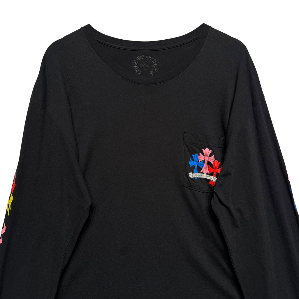 Chrome Hearts Multi Colour Cross Cemetery Long Sleeve T-shirt Black
