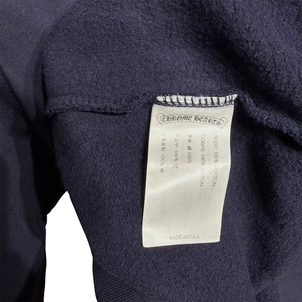 Chrome Hearts Navy Yellow Spell Out Hoodie