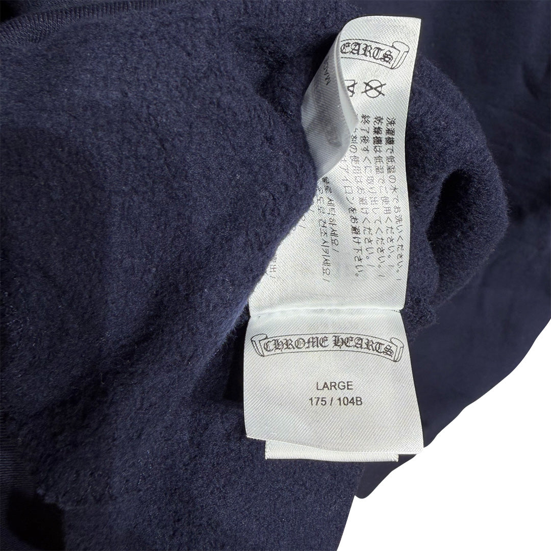 Chrome Hearts Navy Yellow Spell Out Hoodie