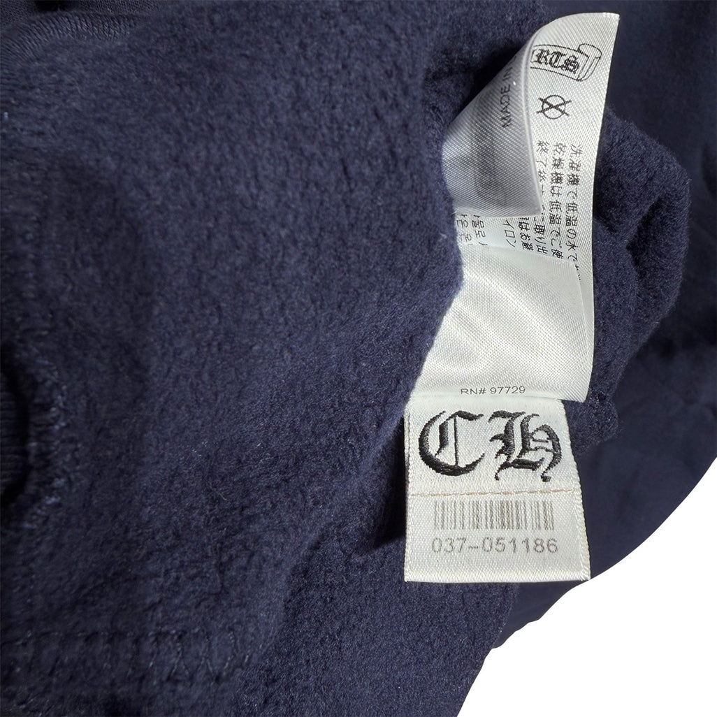 Chrome Hearts Navy Yellow Spell Out Hoodie