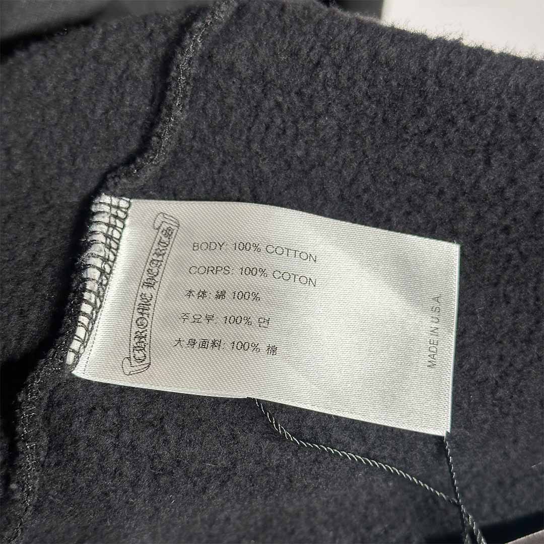 Chrome Hearts Neck Logo Crewneck Sweatshirt Black White