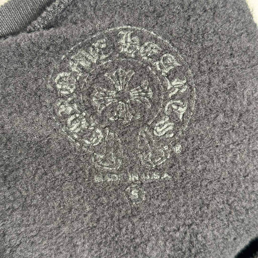 Chrome Hearts Neck Logo Crewneck Sweatshirt Black White