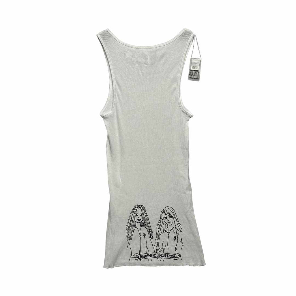 Chrome Hearts Neck Logo Miyumi Sisters White Tank Top