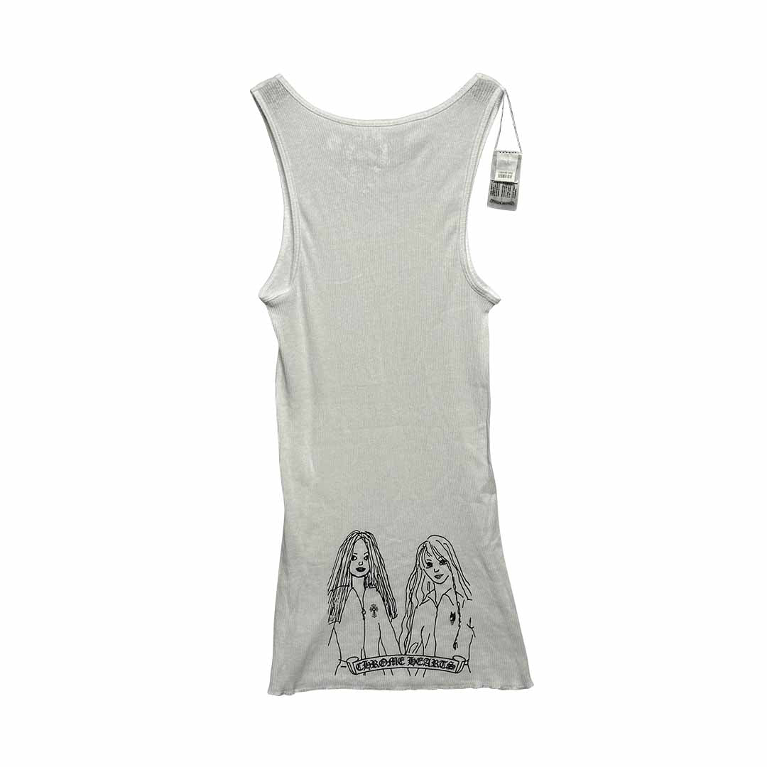 Chrome Hearts Neck Logo Miyumi Sisters White Tank Top