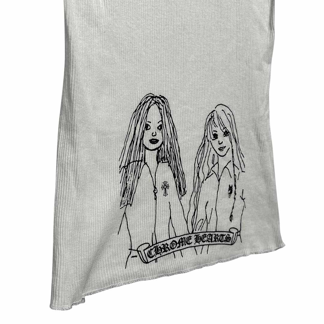 Chrome Hearts Neck Logo Miyumi Sisters White Tank Top
