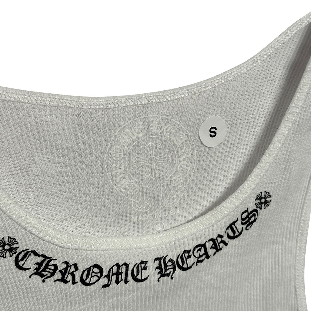 Chrome Hearts Neck Logo Miyumi Sisters White Tank Top