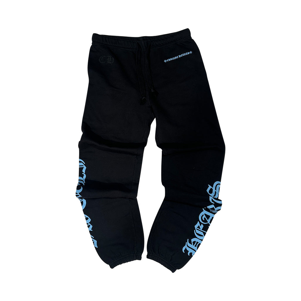 Chrome Hearts Online Exclusive Script Sweatpants Black Blue