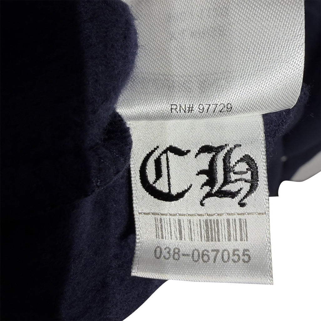 Chrome Hearts Script Logo Hoodie Navy Yellow