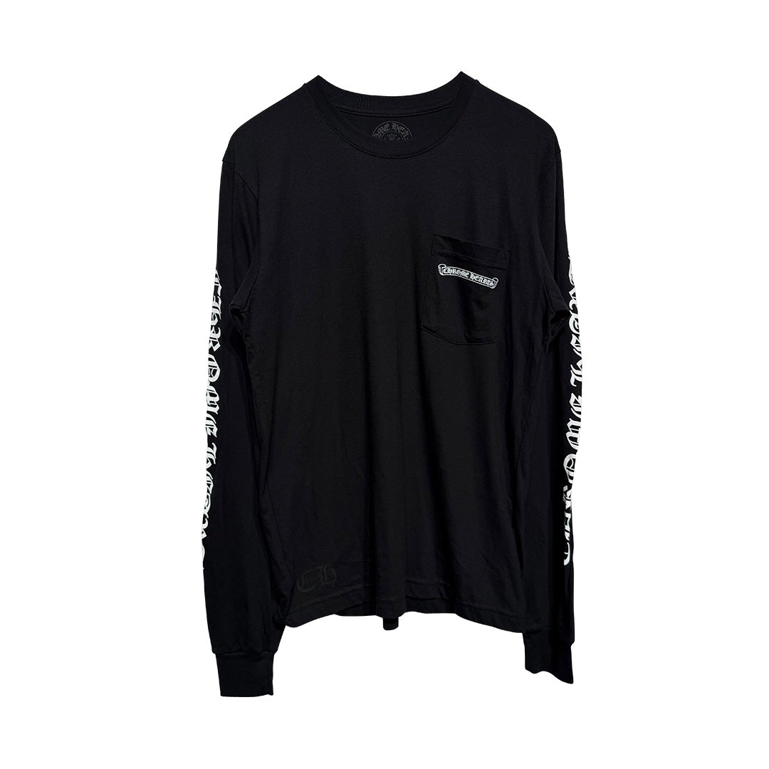 Chrome Hearts Scroll Logo Long-Sleeve T-Shirt Black