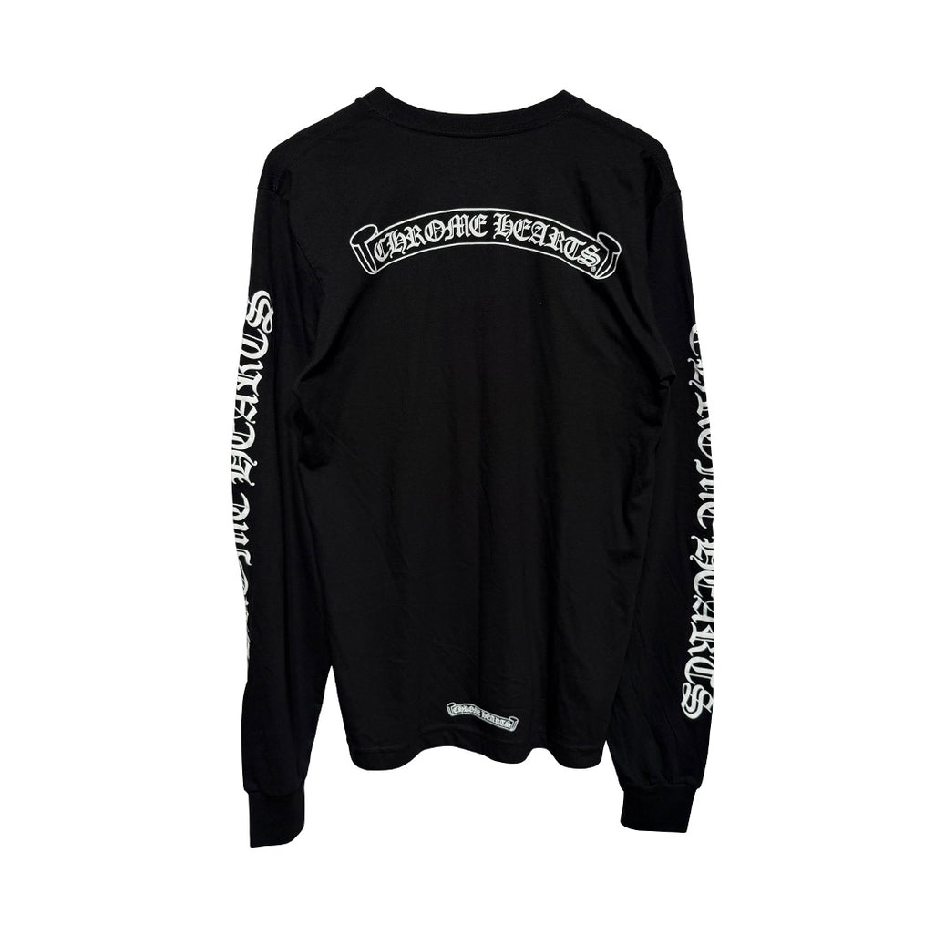 Chrome Hearts Scroll Logo Long-Sleeve T-Shirt Black