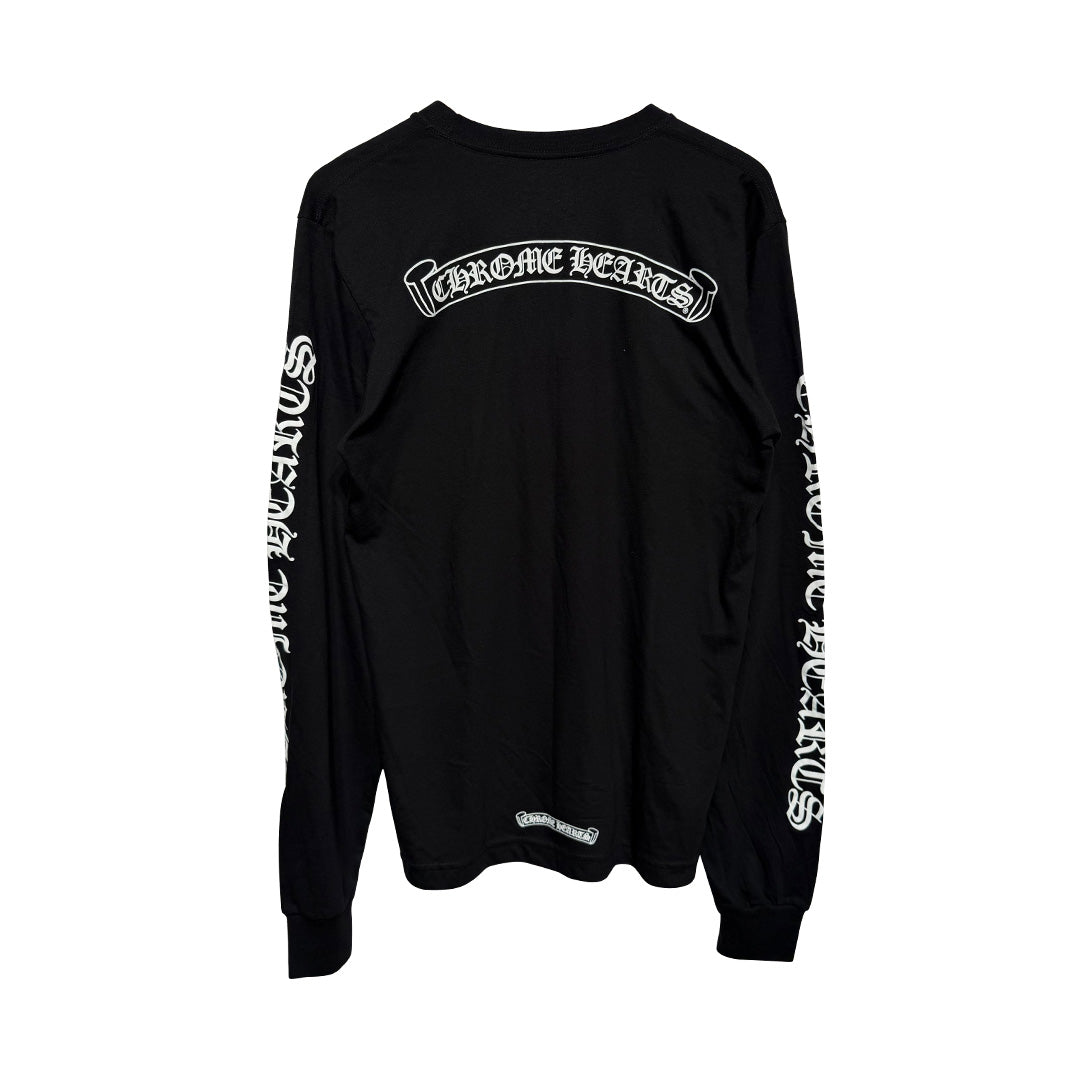 Chrome Hearts Scroll Logo Long-Sleeve T-Shirt Black