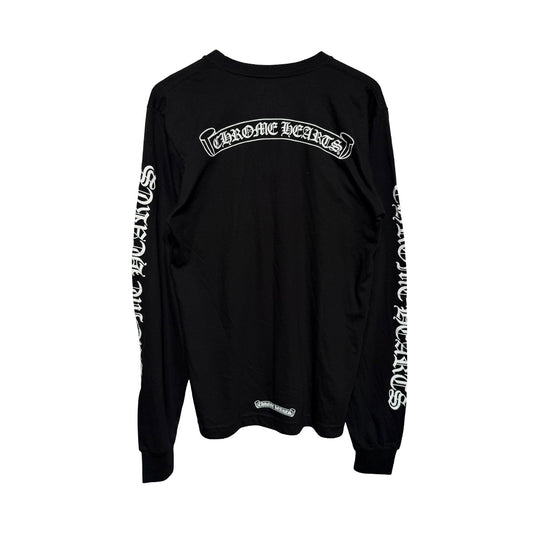 Chrome Hearts Scroll Logo Long-Sleeve T-Shirt Black