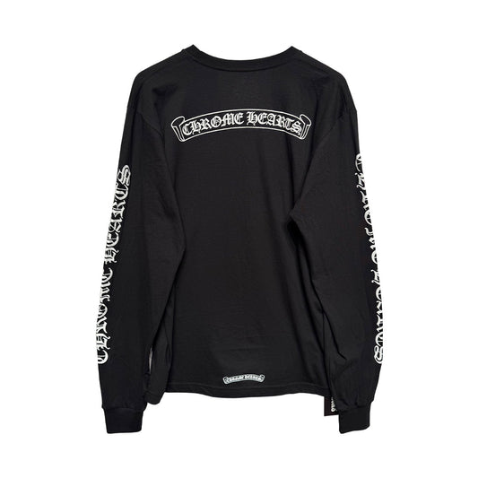Chrome Hearts Scroll Logo Long sleeve T-Shirt