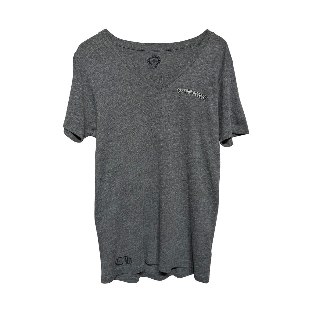 Chrome Hearts Scroll Logo T-Shirt Grey