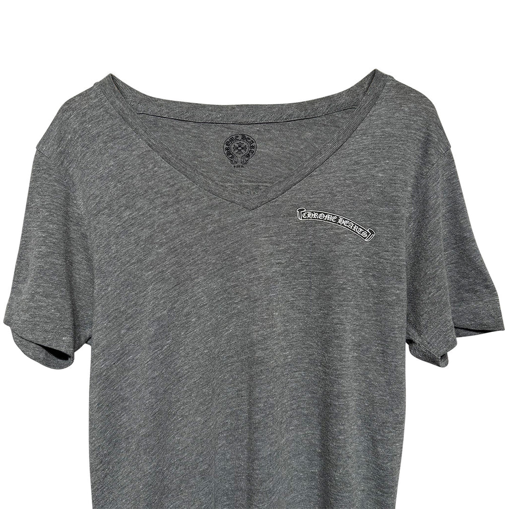 Chrome Hearts Scroll Logo T-Shirt Grey