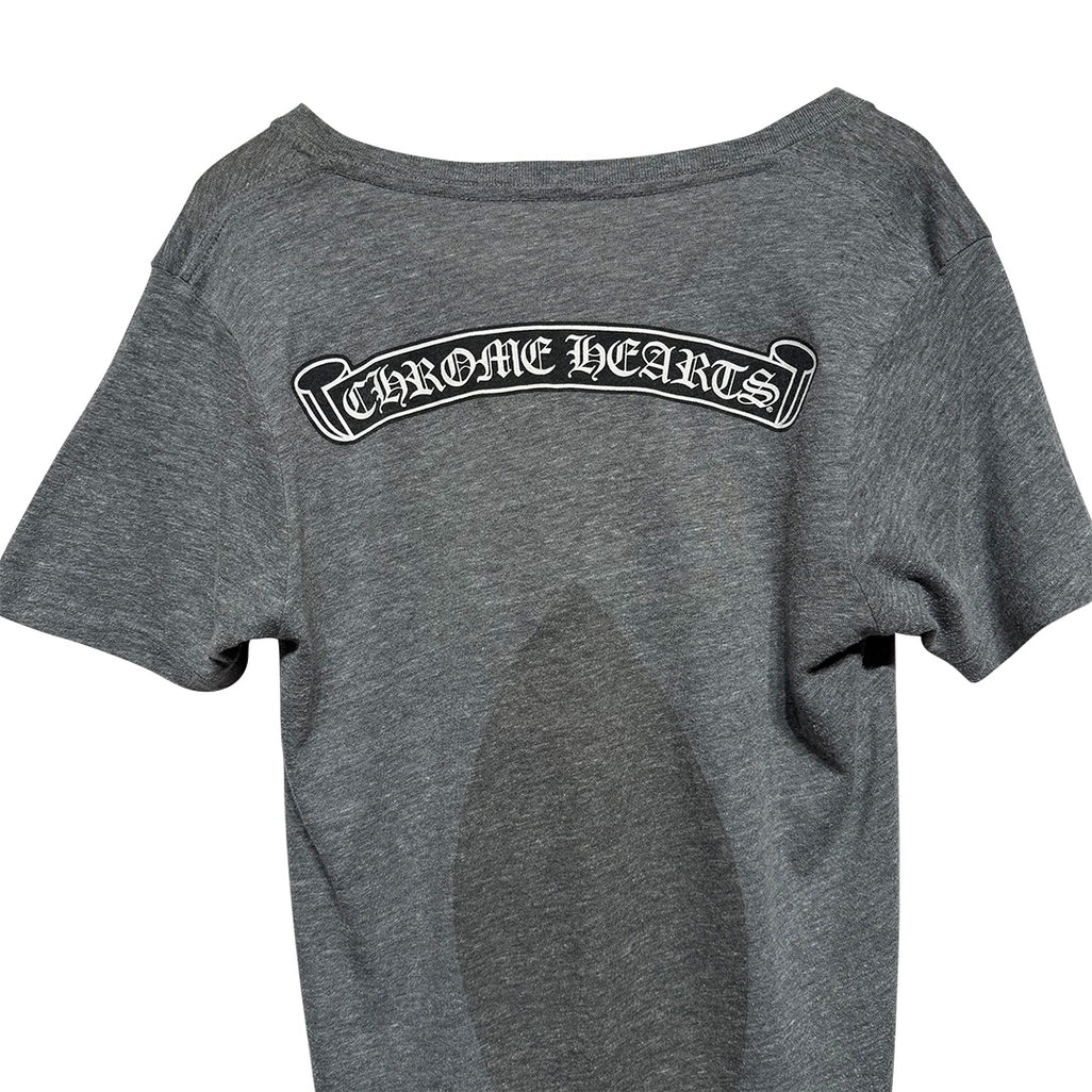 Chrome Hearts Scroll Logo T-Shirt Grey