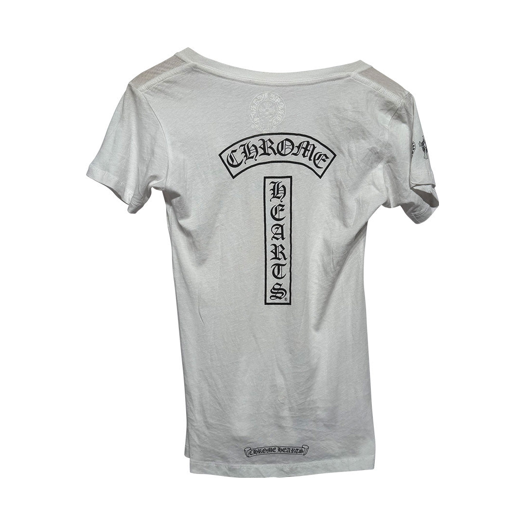 Chrome Hearts Short-Sleeve T-Shirt "T-Bar" V Neck