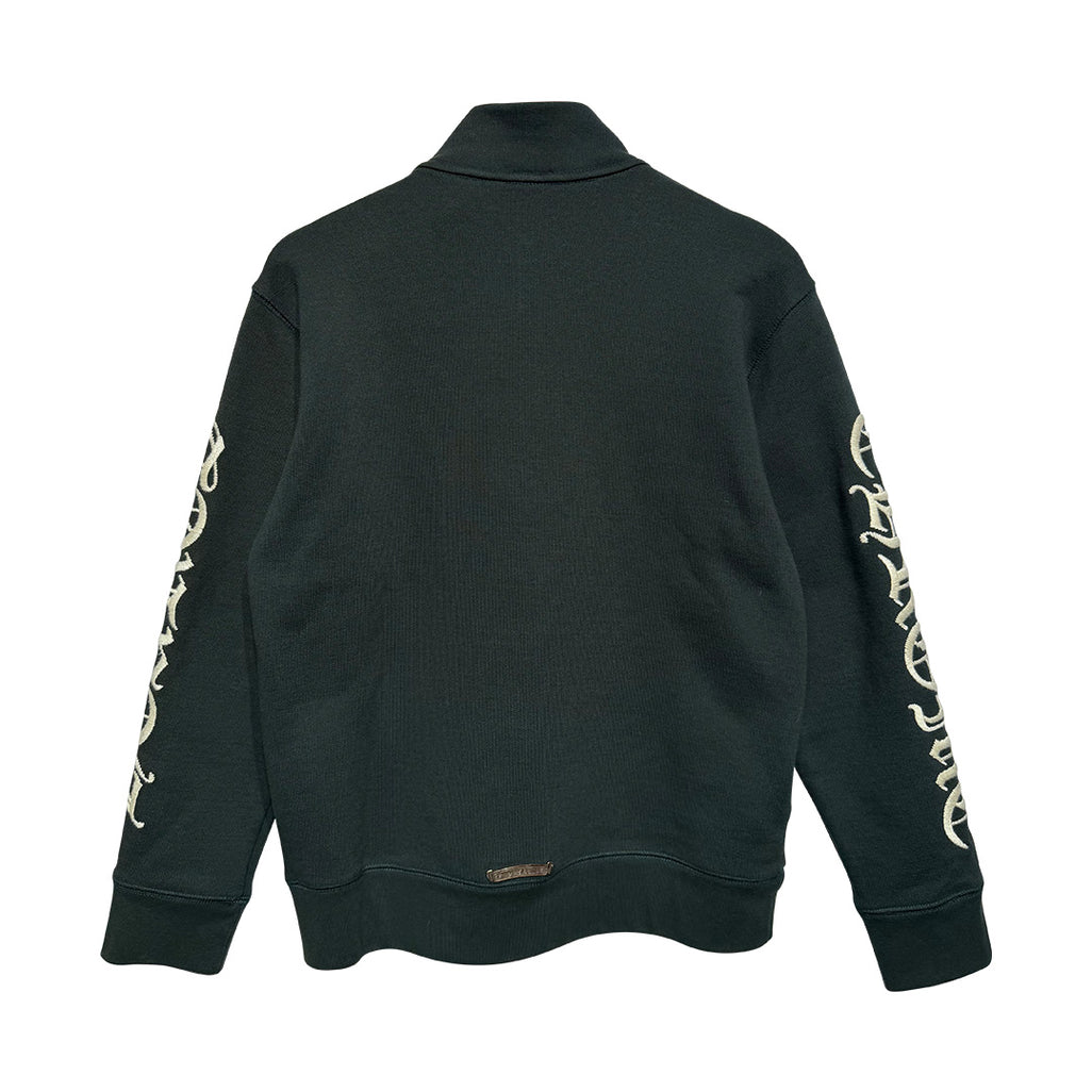 Chrome Hearts "Slo Ride" Half Zip Sweatshirt Dark Green