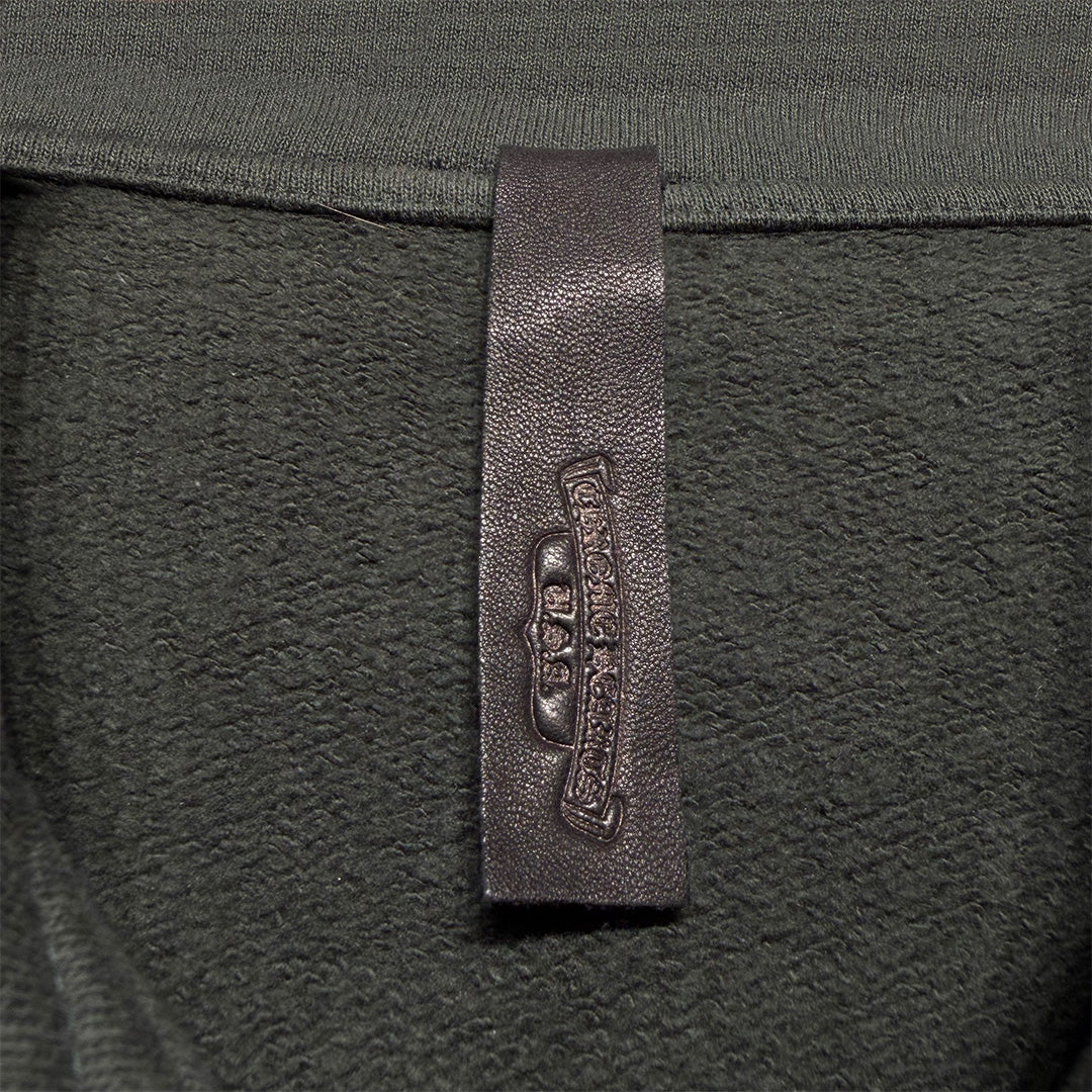 Chrome Hearts "Slo Ride" Half Zip Sweatshirt Dark Green