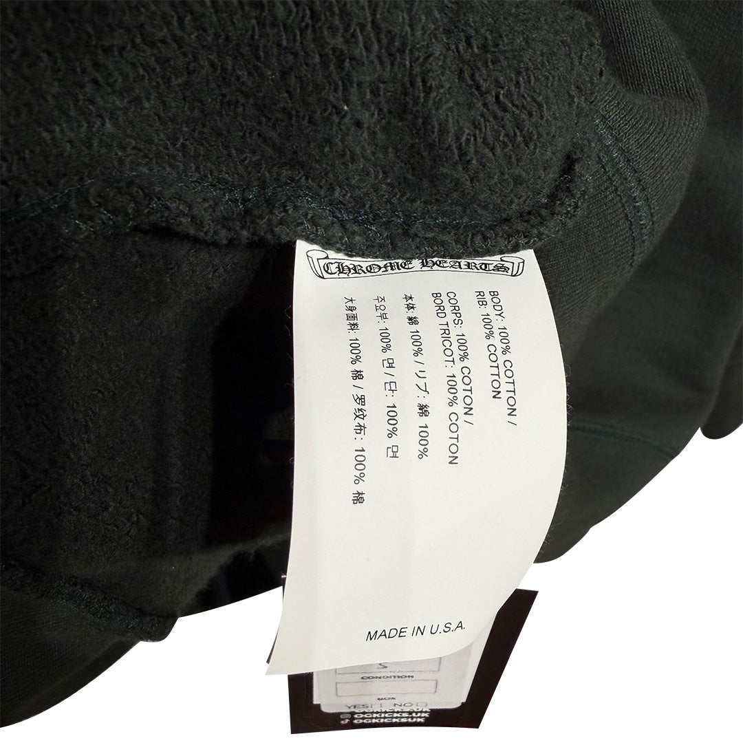 Chrome Hearts "Slo Ride" Half Zip Sweatshirt Dark Green