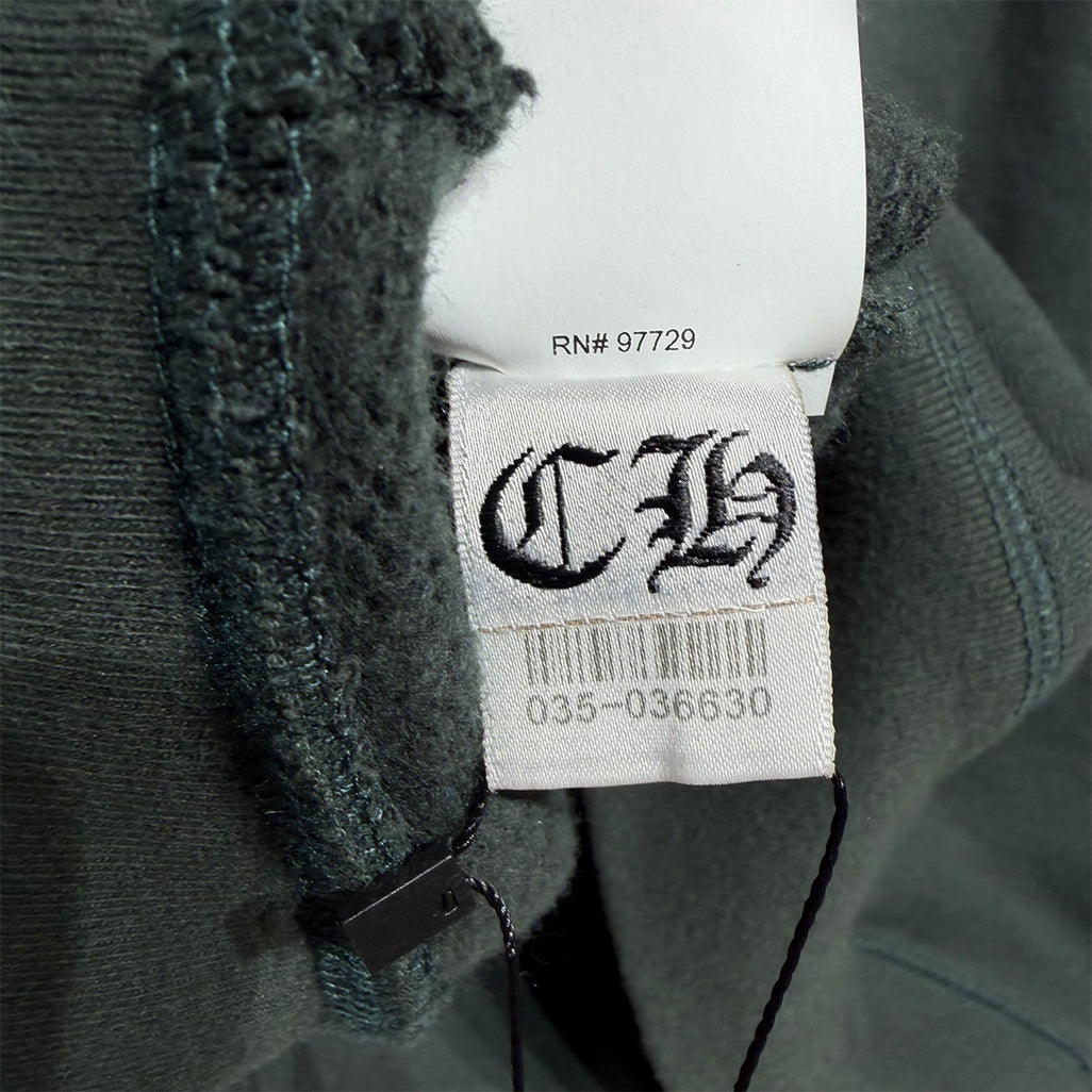 Chrome Hearts "Slo Ride" Half Zip Sweatshirt Dark Green