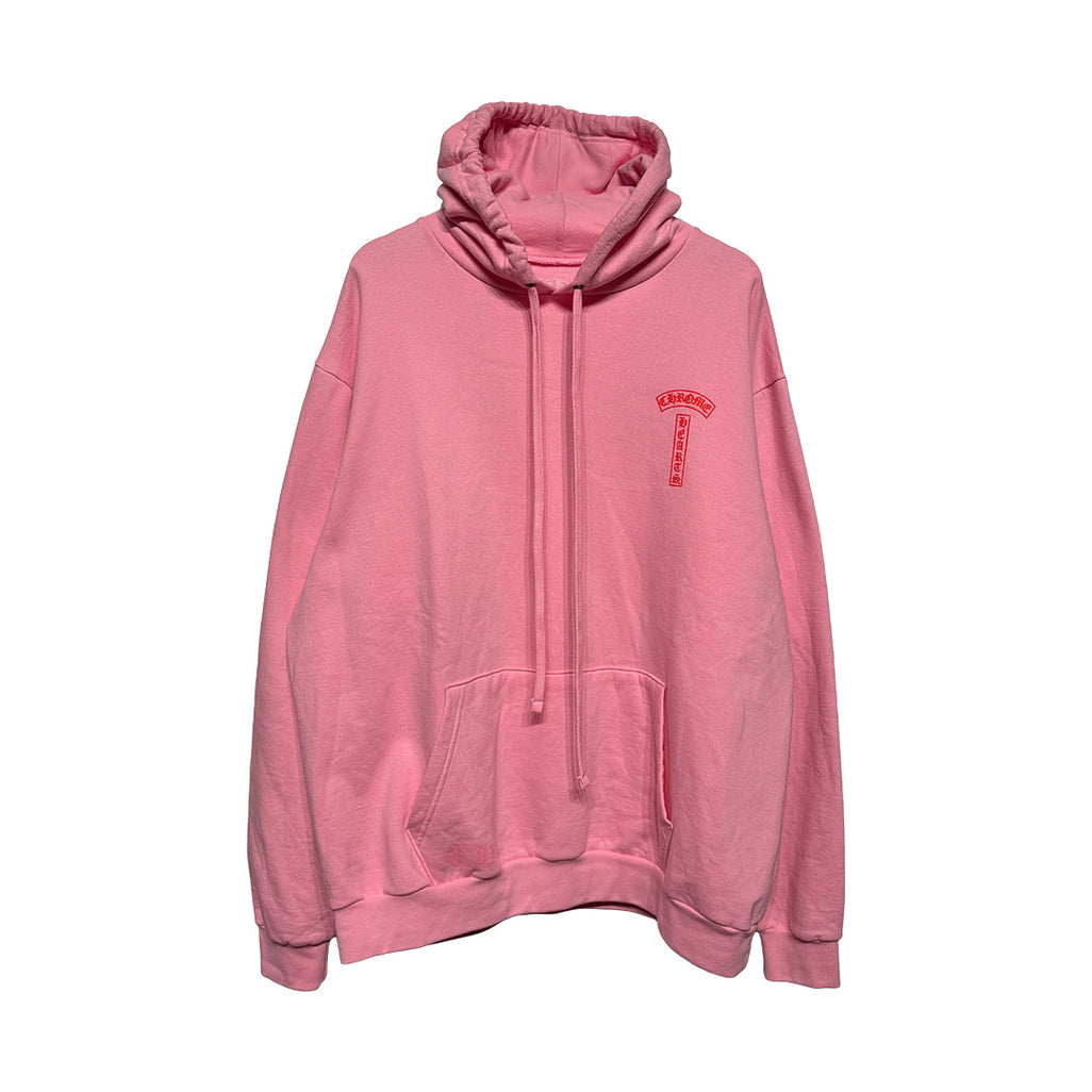 Chrome Hearts Spell Out Pink Hoodie