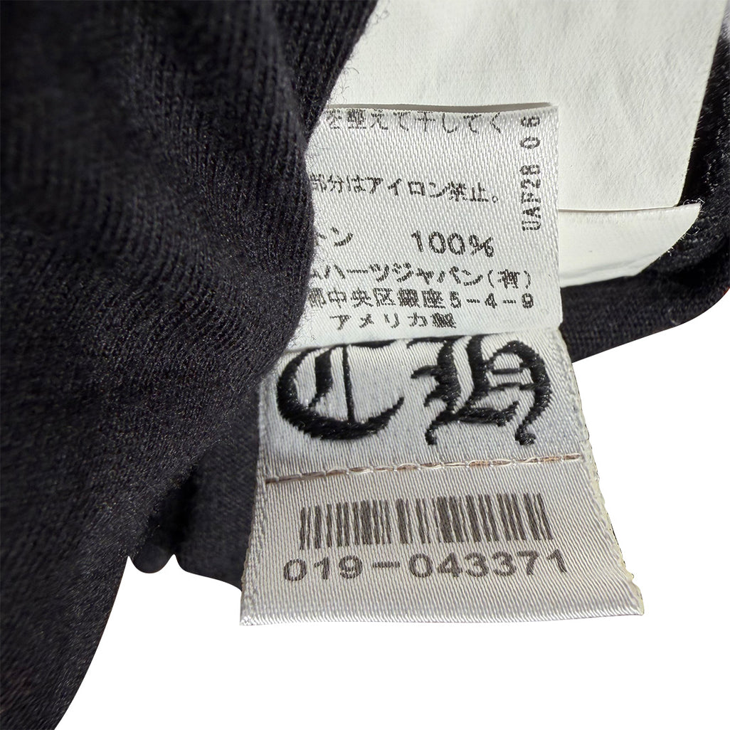 Chrome Hearts V-Neck Short Sleeve T-Shirt Blue Script Black