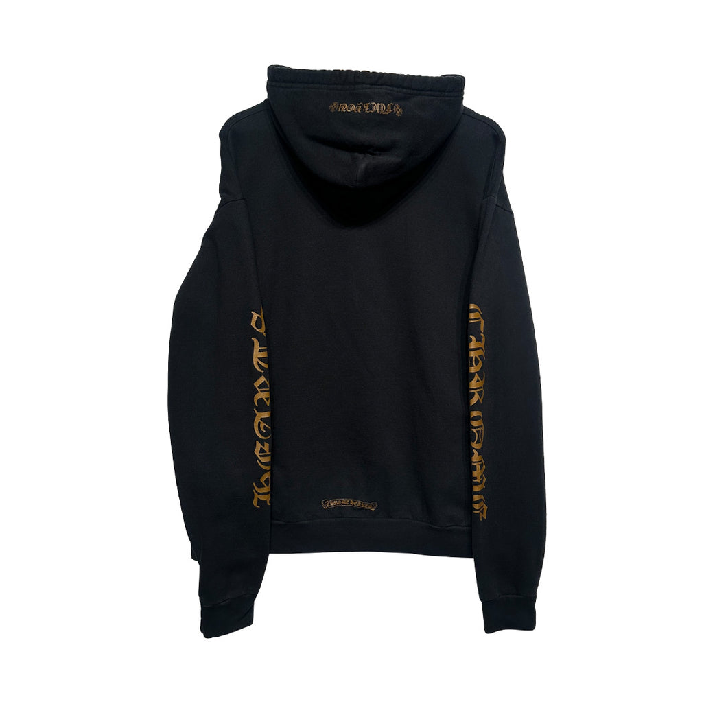 Chrome Hearts Vertical Logo Hoodie Black Brown