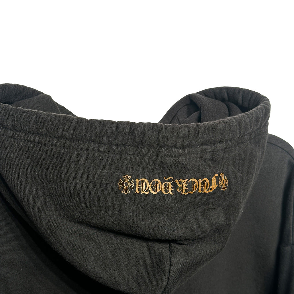 Chrome Hearts Vertical Logo Hoodie Black Brown