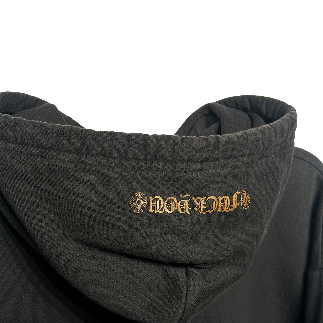 Chrome Hearts Vertical Logo Hoodie Black Brown