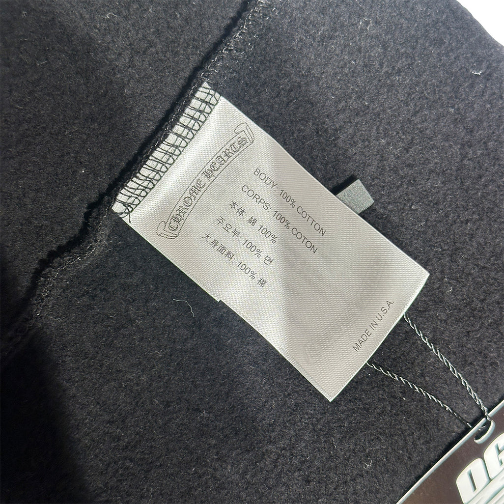 Chrome Hearts Vertical Logo Hoodie Black White