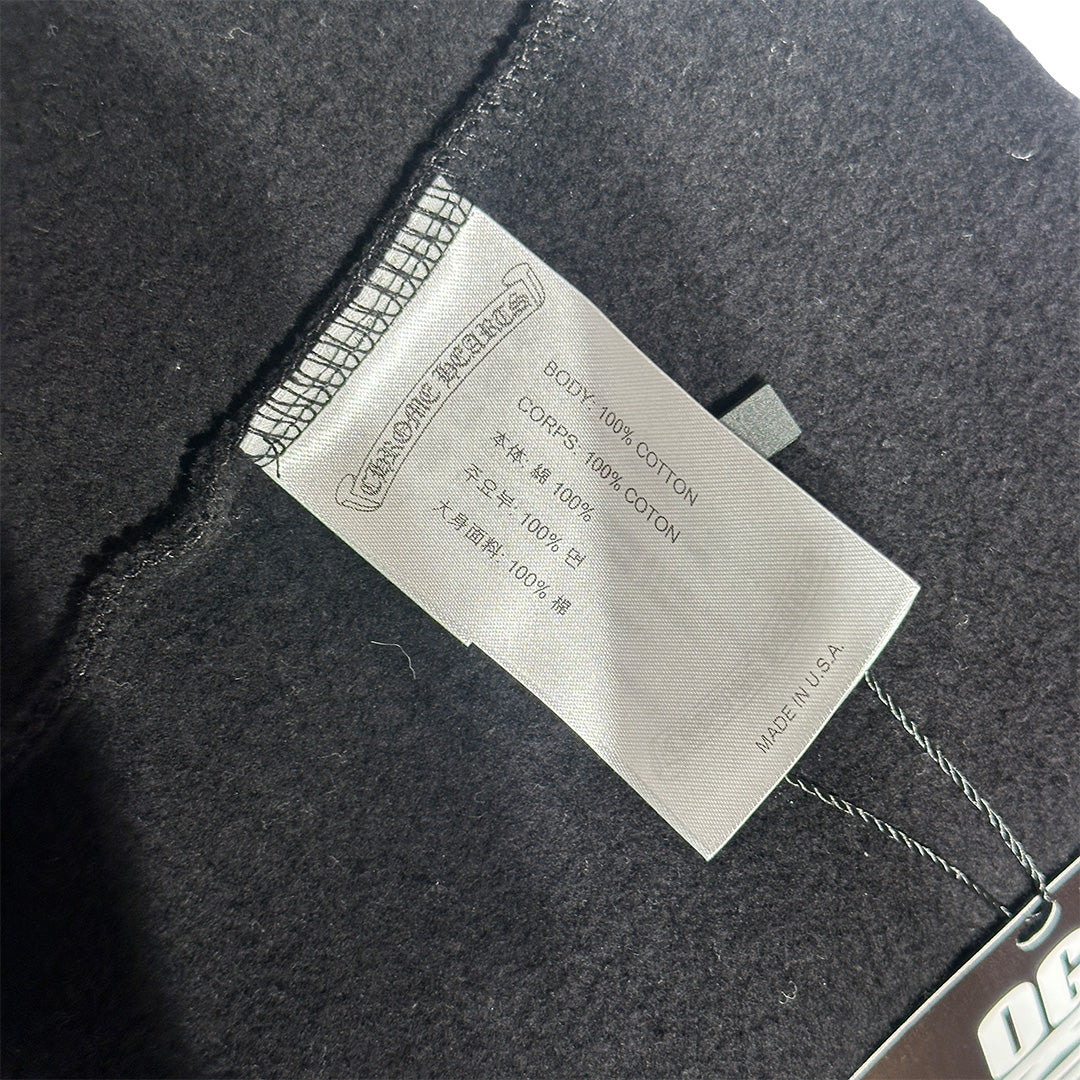 Chrome Hearts Vertical Logo Hoodie Black White