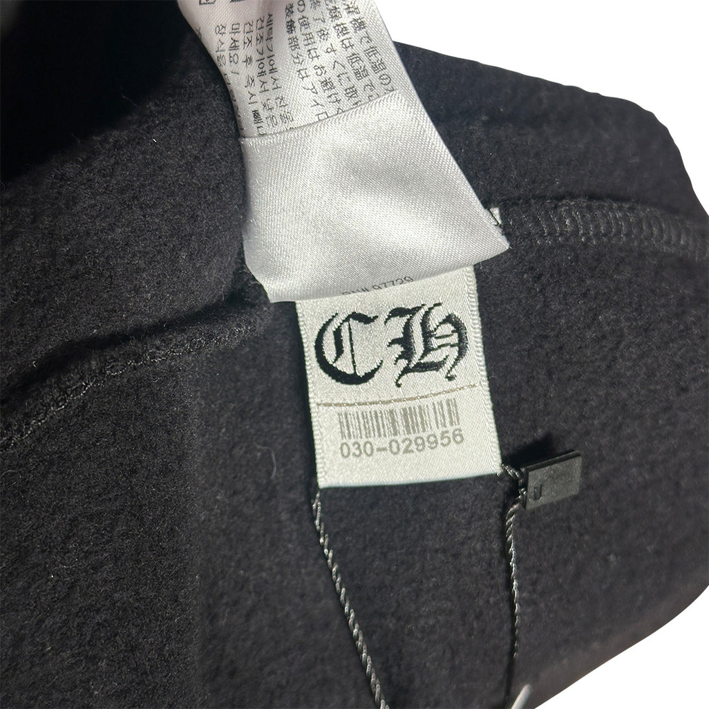 Chrome Hearts Vertical Logo Hoodie Black White