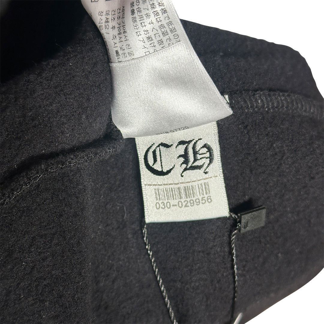 Chrome Hearts Vertical Logo Hoodie Black White