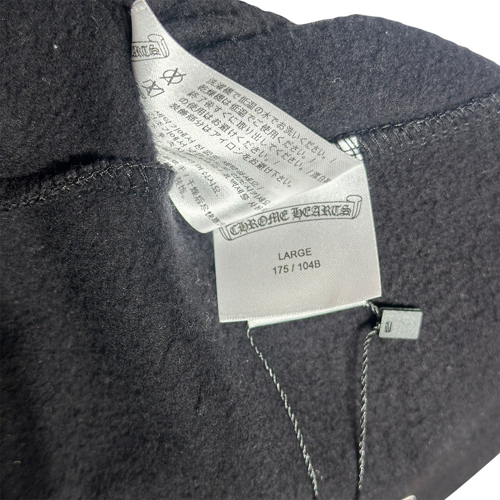 Chrome Hearts Vertical Logo Hoodie Black White