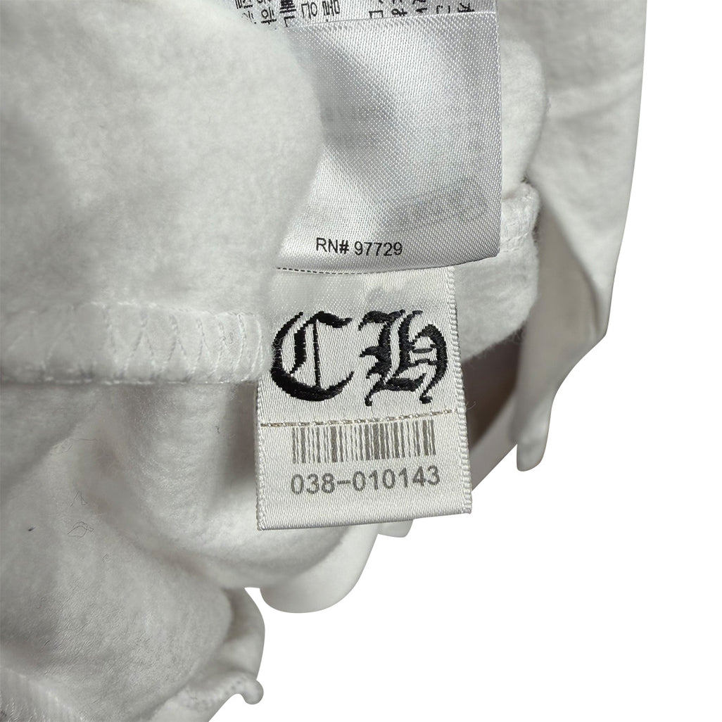 Chrome Hearts Vertical logo Zip-Up hoodie White/Blue