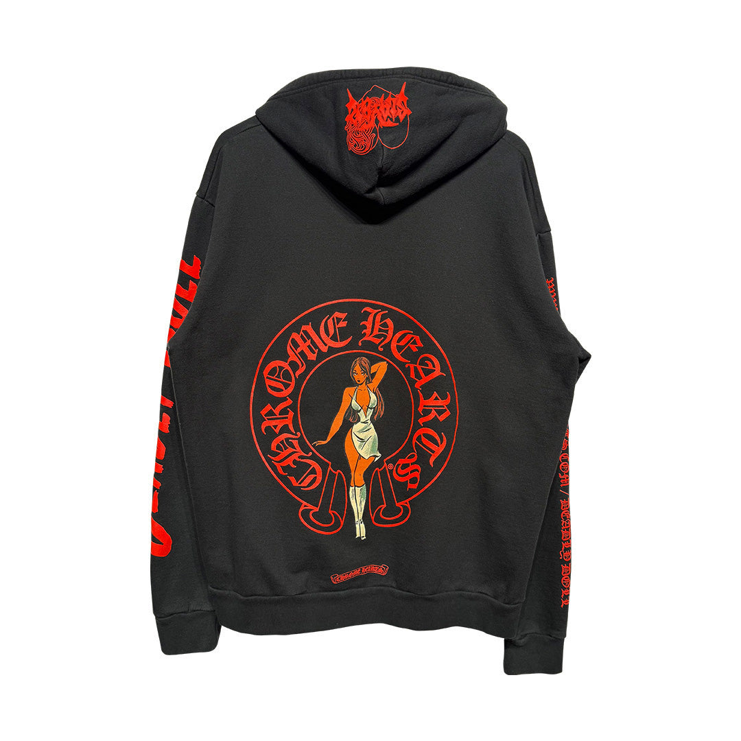 Chrome Hearts x Deadly Doll Hoodie Black/Red