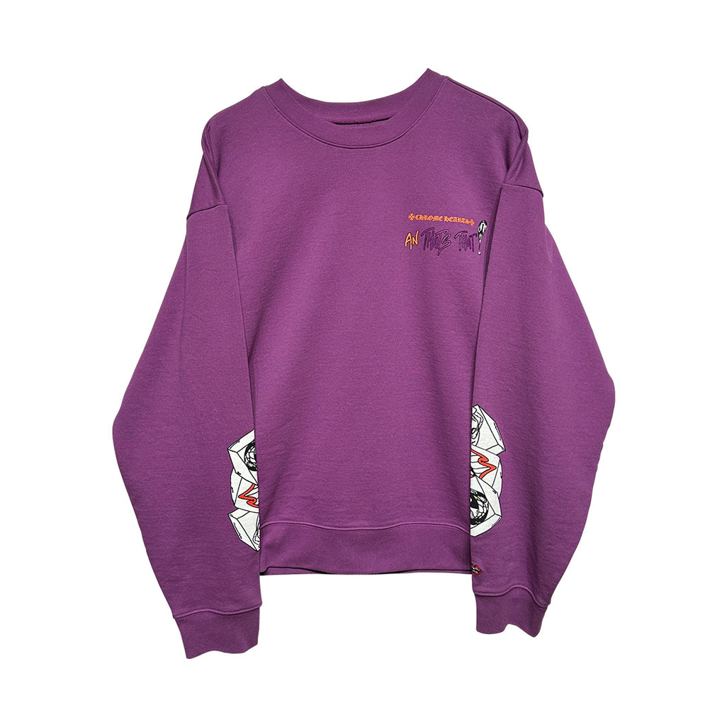 Chrome hearts Matty Boy I Want More Not Less Crewneck Sweatshirt Purple