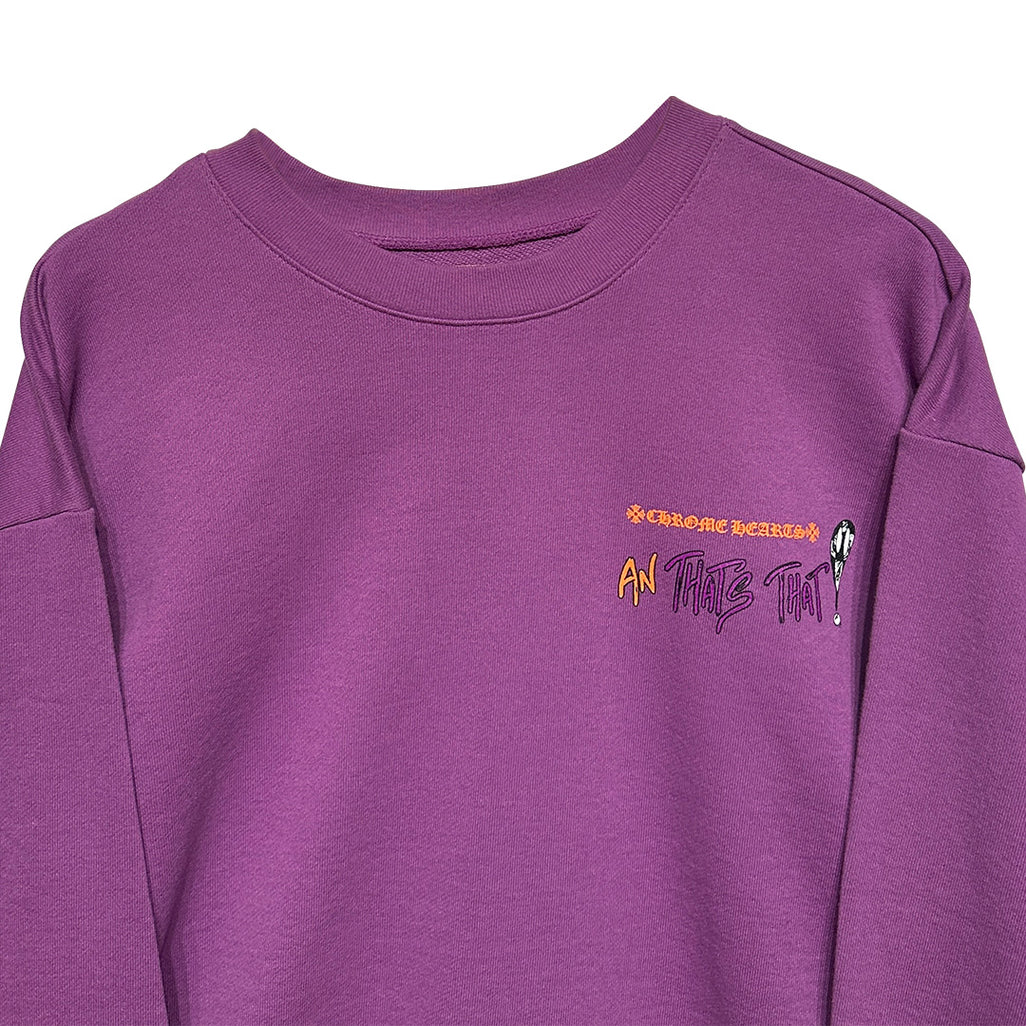 Chrome hearts Matty Boy I Want More Not Less Crewneck Sweatshirt Purple