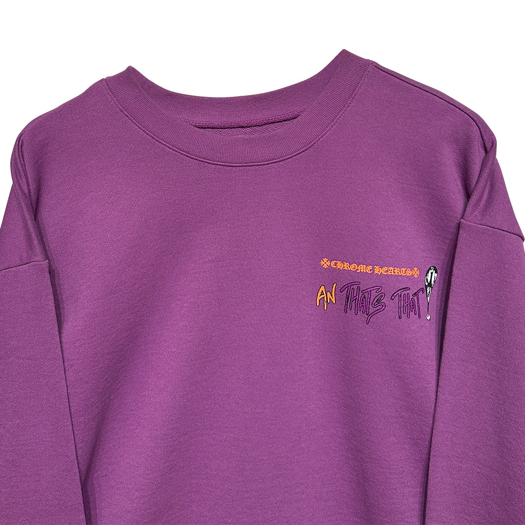 Chrome hearts Matty Boy I Want More Not Less Crewneck Sweatshirt Purple