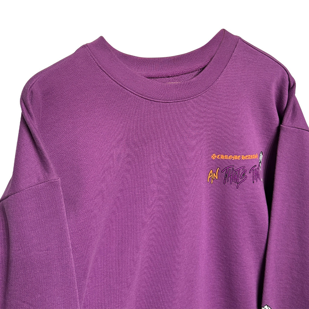 Chrome hearts Matty Boy I Want More Not Less Crewneck Sweatshirt Purple