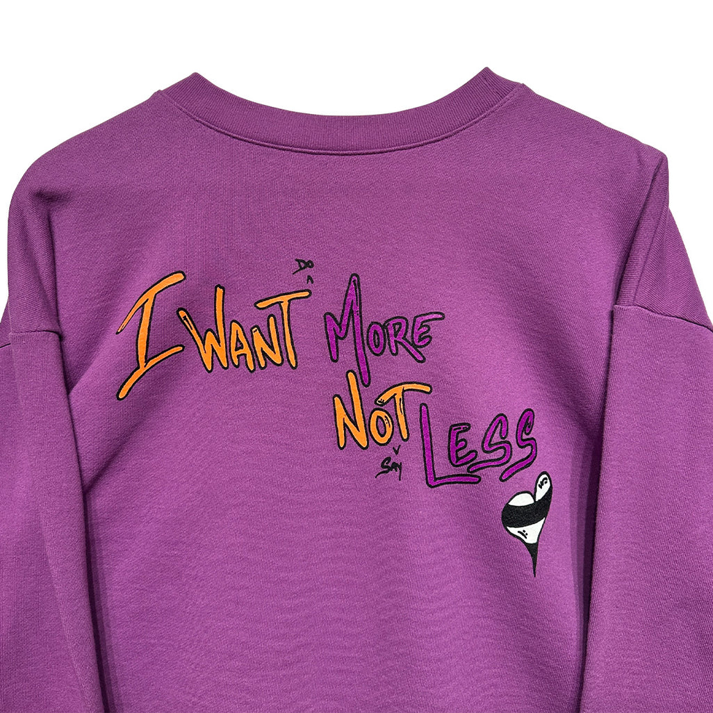 Chrome hearts Matty Boy I Want More Not Less Crewneck Sweatshirt Purple