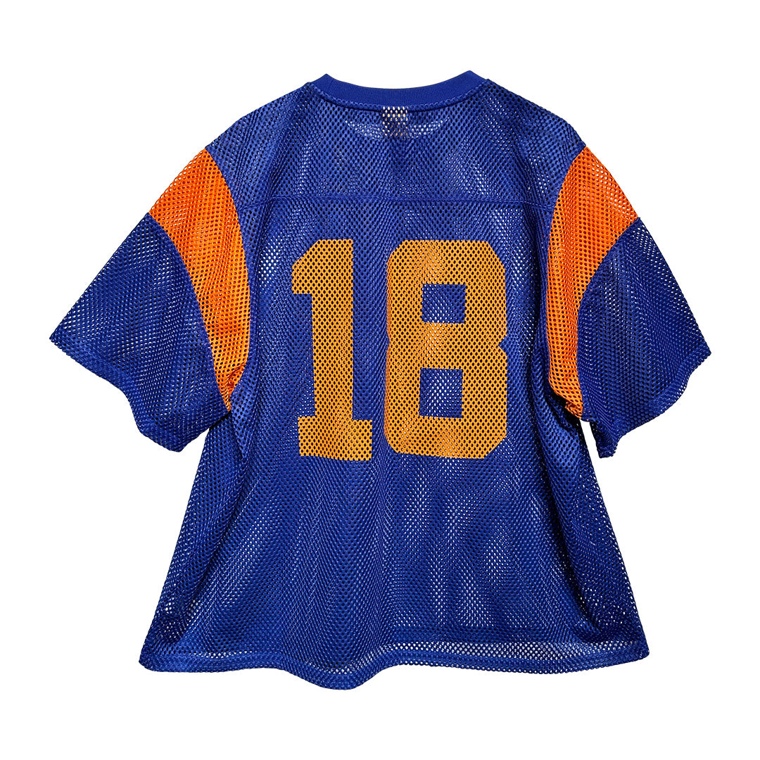 Corteiz Open Mesh Panel Jersey Blue Orange