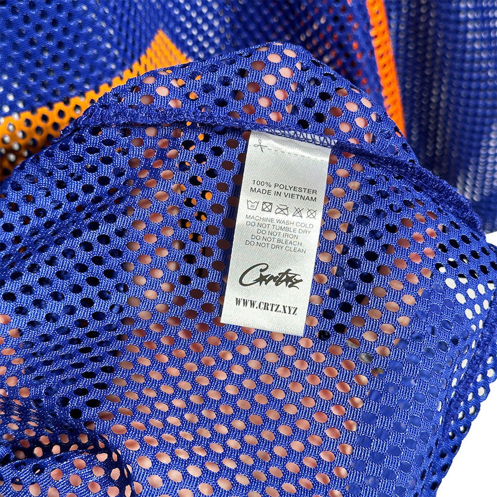 Corteiz Open Mesh Panel Jersey Blue Orange