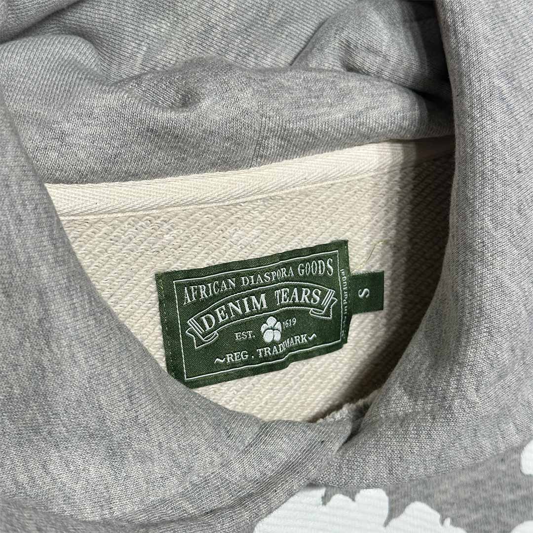 Denim Tears Cotton Wreath Hoodie Grey