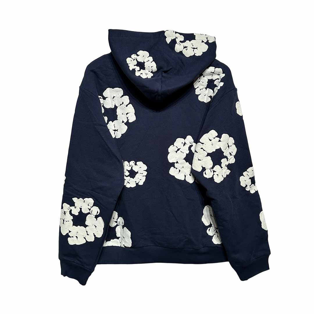Denim Tears Cotton Wreath Hoodie Navy